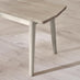 Lynton Whitewashed & Grey Solid Wood Small Dining Bench