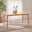 Lynton Large Oak Effect Wooden Dining Table with 4 Millford Chairs & Bench