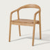 2x Lyra Oak Effect Solid Wood Dining Chairs
