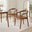 2x Lyra Walnut Effect Solid Wood Dining Chairs