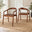 2x Lyra Walnut Effect Solid Wood Dining Chairs