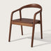 2x Lyra Walnut Effect Solid Wood Dining Chairs