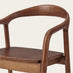 2x Lyra Walnut Effect Solid Wood Dining Chairs