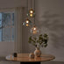 Lake 3 Green Glass Globes Pendant Ceiling Light
