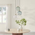 Lake 3 Green Glass Globes Pendant Ceiling Light