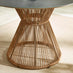 Lanai & Elba Beige Rattan & Black 4 Seat Round Table Garden Dining Set