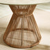 Lanai & Elba Beige Rattan & Cream 4 Seat Round Table Garden Dining Set