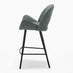 2x Layla Grey Fabric Bar Chairs