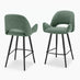 2x Layla Green Fabric Bar Chairs