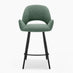 2x Layla Green Fabric Bar Chairs