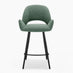 2x Layla Green Fabric Bar Chairs