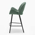2x Layla Green Fabric Bar Chairs