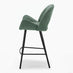 2x Layla Green Fabric Bar Chairs