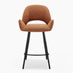2x Layla Terracotta Orange Fabric Bar Chairs