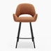 2x Layla Terracotta Orange Fabric Bar Chairs