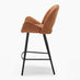 2x Layla Terracotta Orange Fabric Bar Chairs
