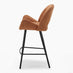 2x Layla Terracotta Orange Fabric Bar Chairs