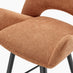 2x Layla Terracotta Orange Fabric Bar Chairs