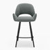 2x Layla Grey Fabric Bar Chairs