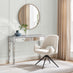 Layla Cream Fabric Swivel Office Chair