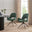 2x Layla Green Fabric Swivel Dining Chairs