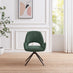 2x Layla Green Fabric Swivel Dining Chairs