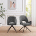 2x Layla Grey Fabric Swivel Dining Chairs