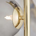 Lazio Smoked Glass and Brass 3 Globe Standing Floor Lamp