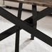 Leonardo Rectangle Brown/Grey Marble Glass & Black Coffee Table