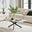 Leonardo Rectangular White Marble Glass and Black Coffee Table
