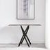 Leonardo Brown/Grey Marble Glass and Black Console Table