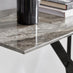 Leonardo Brown/Grey Marble Glass and Black Console Table