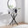 Leonardo White Marble Glass and Black Console Table