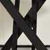 Leonardo Square White Marble Glass and Black Side Table