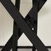 Leonardo Square White Marble Glass and Black Side Table