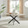 Leonardo Rectangular White Marble Glass and Black Metal 6 Seater Dining Table