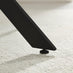 Leonardo Rectangle Brown/Grey Marble Glass & Black Metal 4 Seat Dining Table