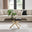 Leonardo Rectangle Brown/Grey Marble Glass & Gold Coffee Table