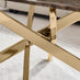 Leonardo Rectangle Brown/Grey Marble Glass & Gold Coffee Table