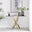 Leonardo Brown/Grey Marble Glass and Gold Console Table