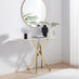 Leonardo White Marble Glass and Gold Console Table