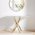 Leonardo White Marble Glass and Gold Console Table