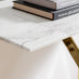 Leonardo White Marble Glass and Gold Console Table