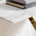Leonardo White Marble Glass and Gold Console Table
