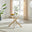 Leonardo Rectangular White Marble Glass and Gold Metal 4 Seater Dining Table