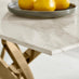 Leonardo Rectangular White Marble Glass and Gold Metal 4 Seater Dining Table