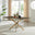 Leonardo Rectangle Brown/Grey Marble Glass & Gold Metal 6 Seat Dining Table