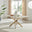 Leonardo Rectangular White Marble Glass and Gold Metal 6 Seater Dining Table