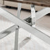 Leonardo Rectangle Brown/Grey Marble Glass & Silver Coffee Table