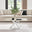 Leonardo Rectangular White Marble Glass and Silver Coffee Table